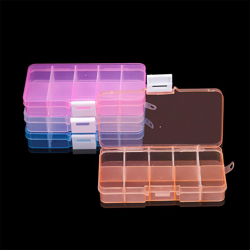 10 Grids Storage Box Slots Container Jewelry Earring Bead Display Case Organizer