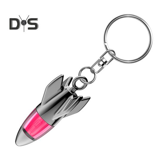 Car Static Eliminator Discharger Keychain Pendant Novel Rocket Design Wear-Resistant Portable Anti-Static Device for Car Metal Handles