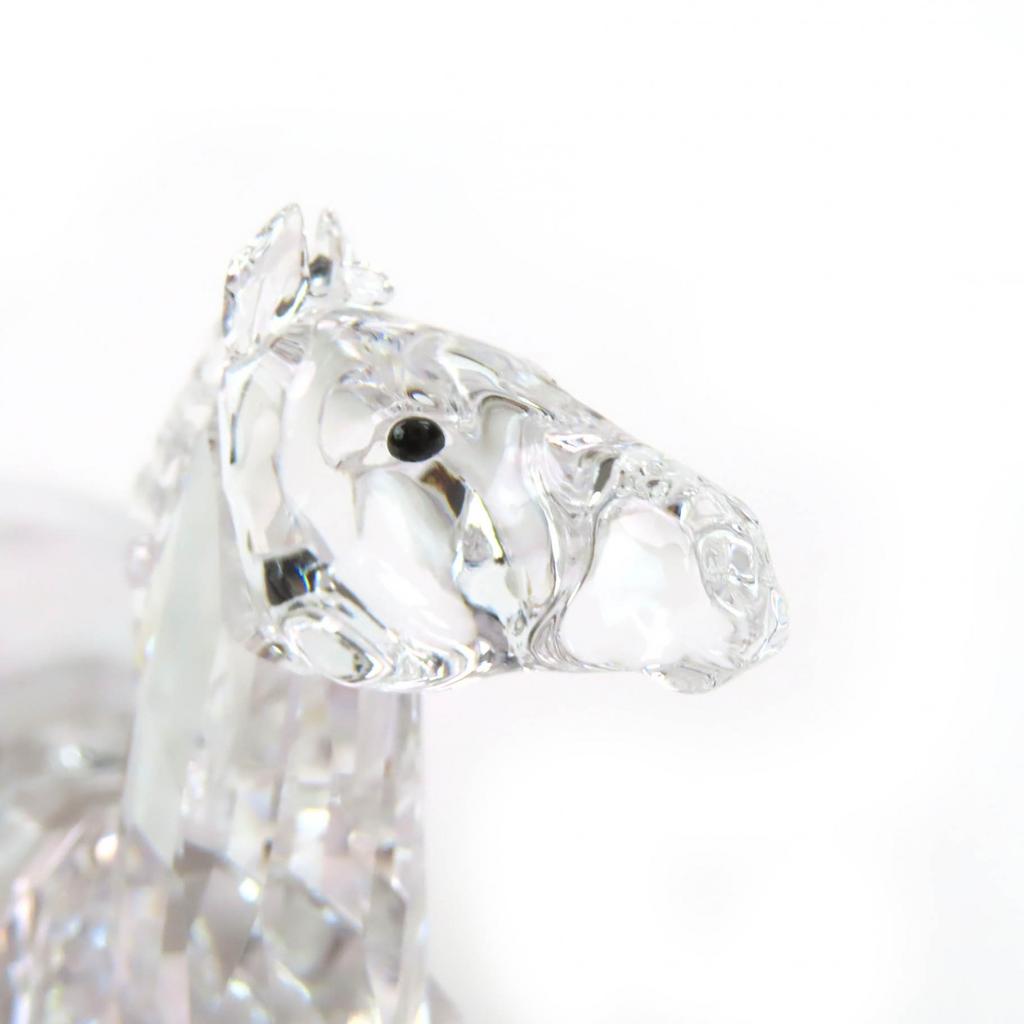 Excellent SWAROVSKI Goods Stallion Horse Zodiac Figurine Interior Clear Crystal Women Used