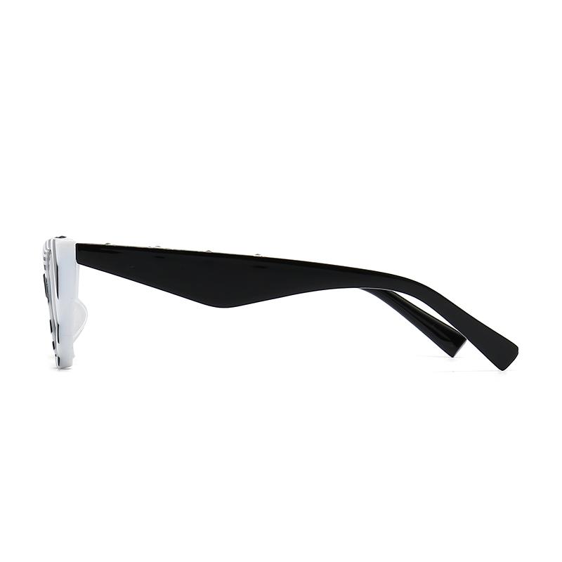 1038 Zebra Pattern Catwalk Sunglasses Women Narrow Model Street Style Cat Eye Fashion Trendy