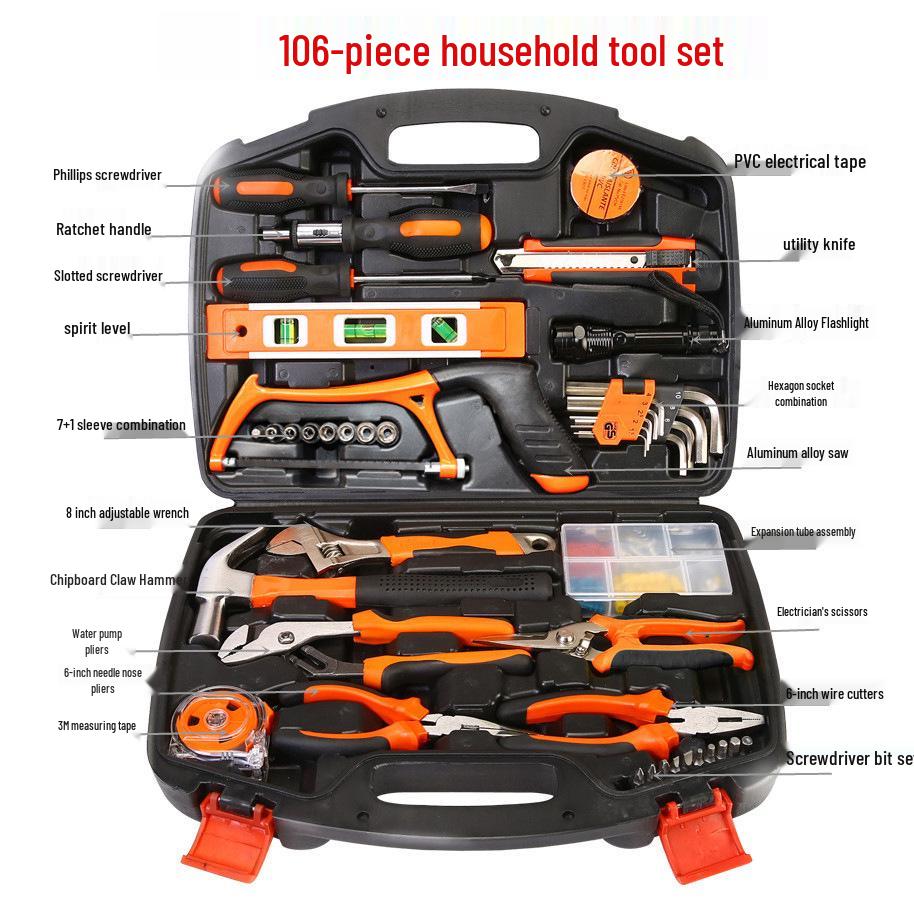 Set Multifuncțional de Uz Casnic: Cheie fixă, Șurubelniță și Kit de întreținere zilnică