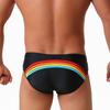 Men's  Fashion Sexy Swim Brief Sexy Stripes UXH Brand Swimsuit for Men Surfing Swimwear Beach Shorts