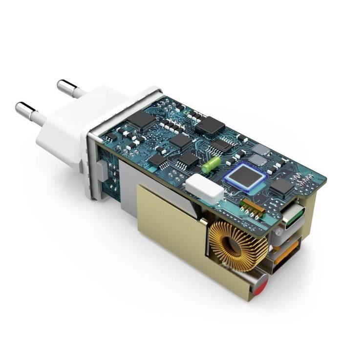 Chargeur USB intérieure - HAMA - 00201640 - Power Delivery et Qualcomm Quick charge 2.0/3.0 - 2 x USB-A, USB-C