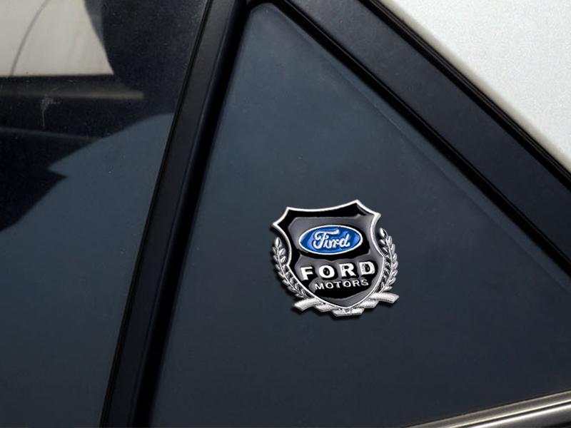 2pcs Metal Wheat Ears Emblem Decor Car Side Window Body Sticker for Ford ST Racing Mustang Shelby Focus MK2 MK3 MK5 Fiesta MK7