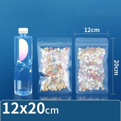 COFLYEE Transparent Resealable Flat Bottom Food Storage Bags