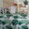 Plastic Tablecover Disposable Table Decorative Cloth Palm Leaves Tablecloth  Birthday/weeding Party
