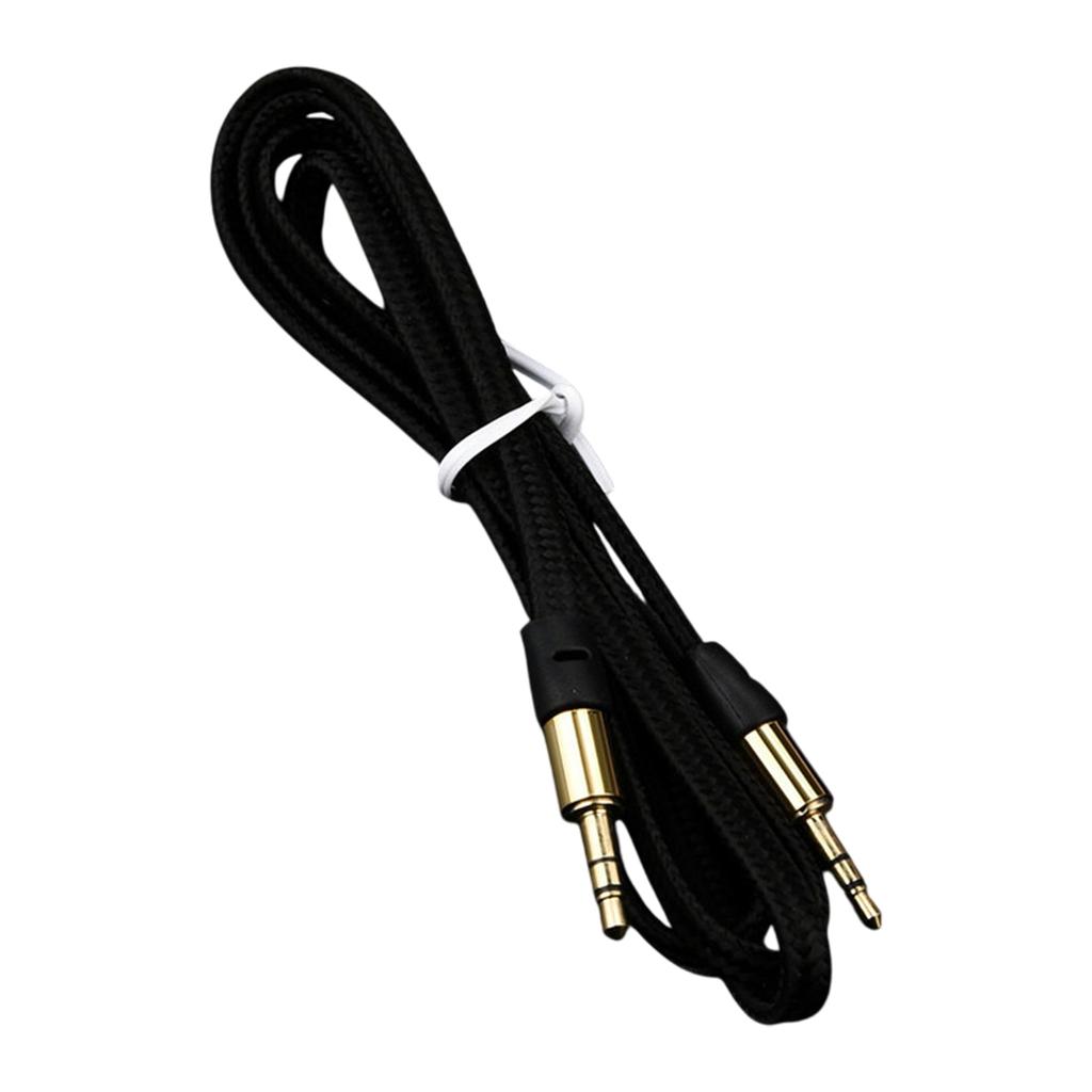 Cablu de prelungire cablu audio stereo de tip masculin la masculin de 3,5 mm, 1 m, 3,5 mm, cablu auxiliar pentru microfon, pentru telefoane inteligente și tablete, negru