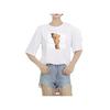 European and American spot printed crew neck T-shirt spring and summer casual short-sleeved crew neck top short-sleeved women's T-shirt