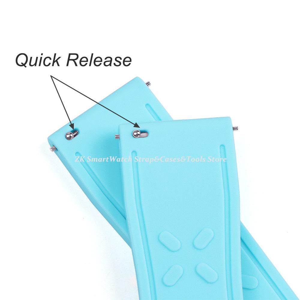 Silicone Watch Straps 20mm 21mm 22mm for IWC PILOT Portugal PORTOFINO Quick Release Rubber Bands Soft Waterproof Sport Bracelets