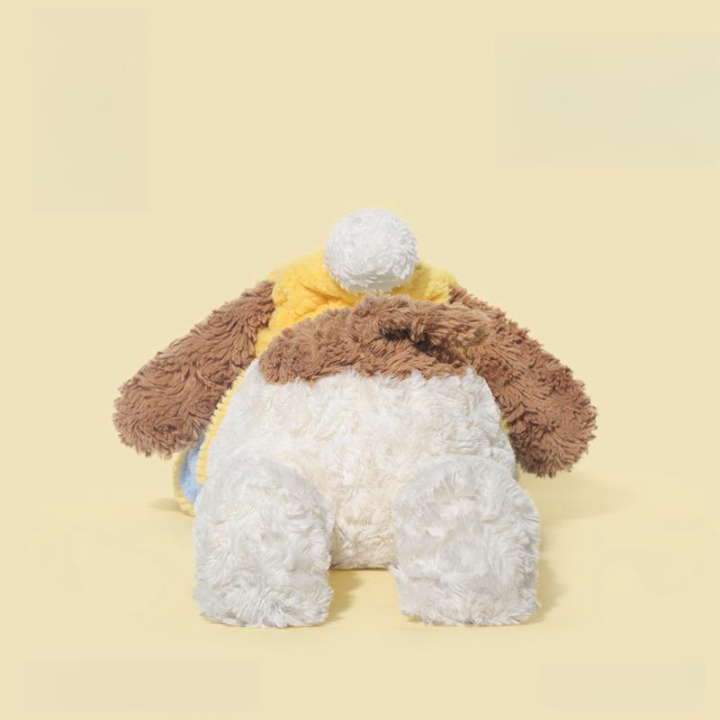 Soft Cute Dog Wear Hat Plushie Stuffed Cartoon Animals Big Ear Puppy Plush Toy Baby Appease Sleep Doll Toys for Birthday Gift