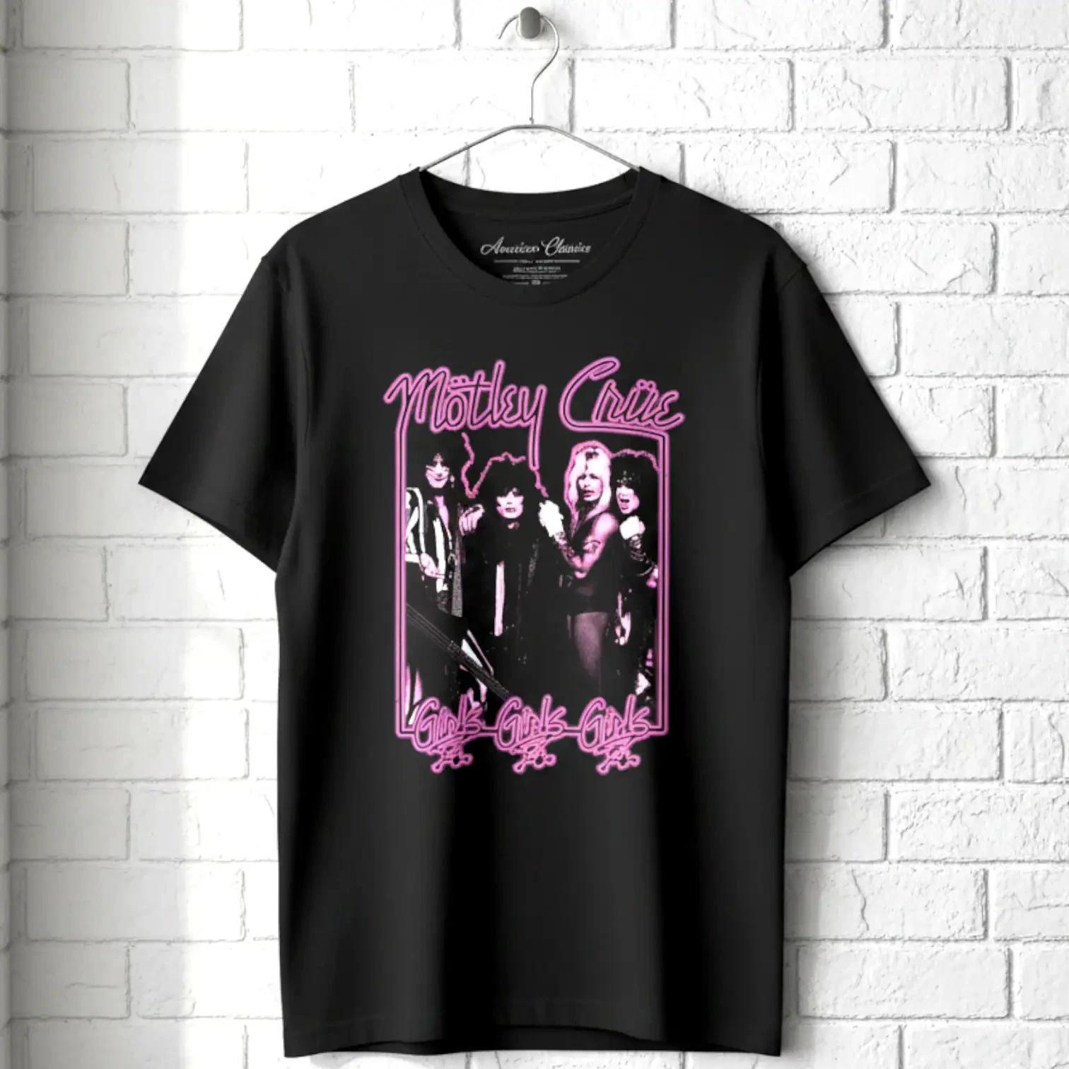 Motley Crue Girls Girls Girls Neon Men s T Shirt XL