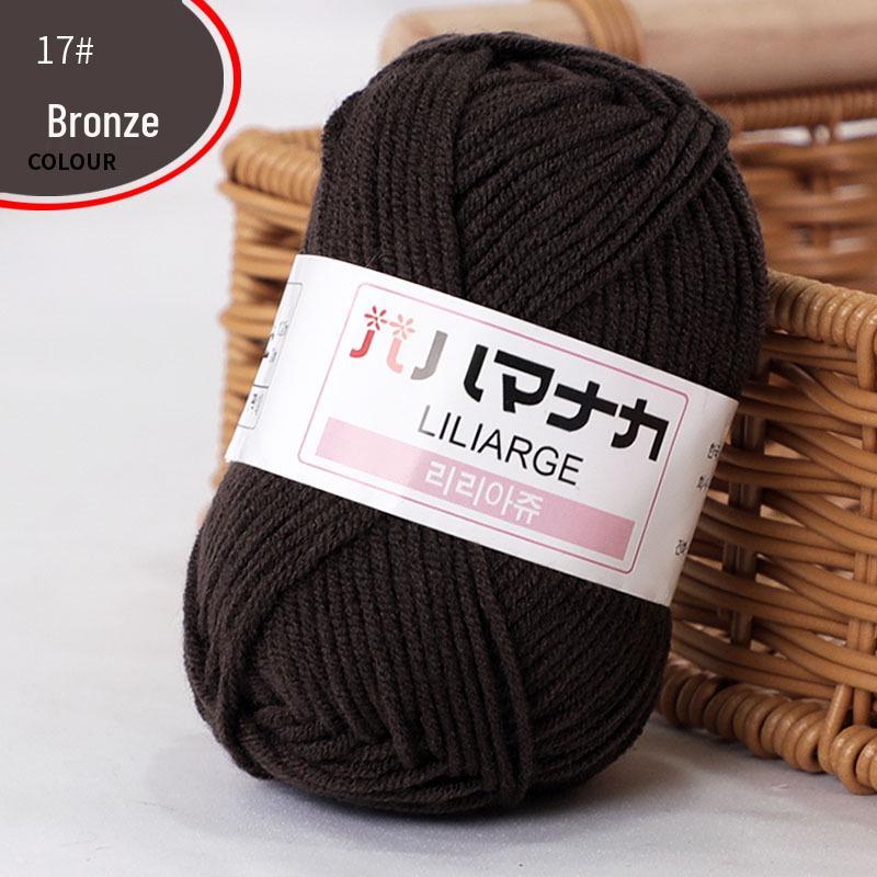 Korean Baby Milk Cotton Yarn: 4-Strand Crochet & Hand Knitting Yarn for Dolls, Infants, and Children.