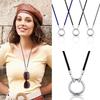 1/3 Pezzi Collana Anello Portabicchieri alla Moda per Donna Catena Cinturino Portabicchieri Anello Portabicchieri Occhiali Acciaio Inossidabile