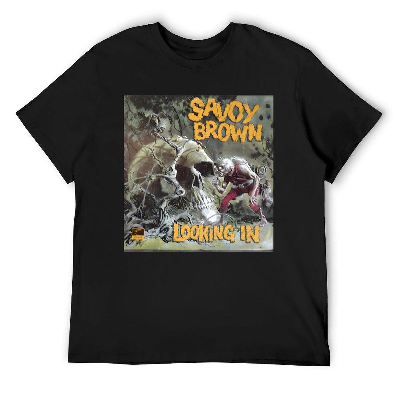 

Savoy Brown Looking In T-Shirt fashion shirts plus size tops blue lock anime shirts men 4XL