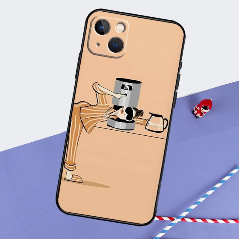 

Coffee Caffeine Lover Phone Case For iPhone 16 Pro Max 11 13 14 15 Pro Max 12 Mini XR 16 15 Plus 16e Back Cover iPhone 13