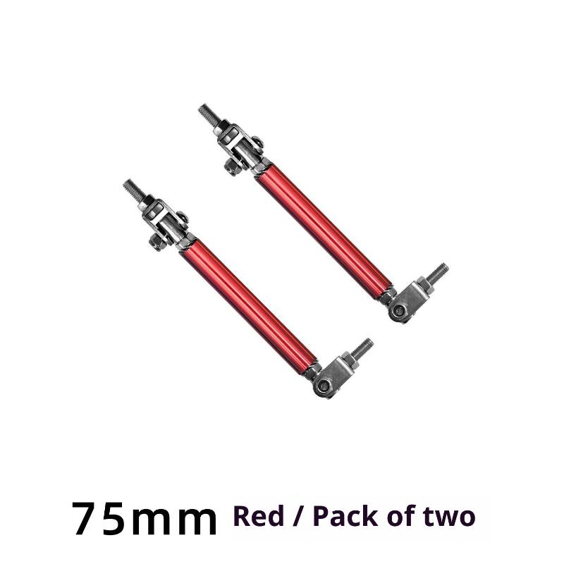 2x Univerzální Závodní Nastavitelná Přední Zadní Lišta Nárazníku Rozdělovač Podpěrná Tyč Sada Závodní 75mm/100mm/150mm/200mm Styling Auta Tunning