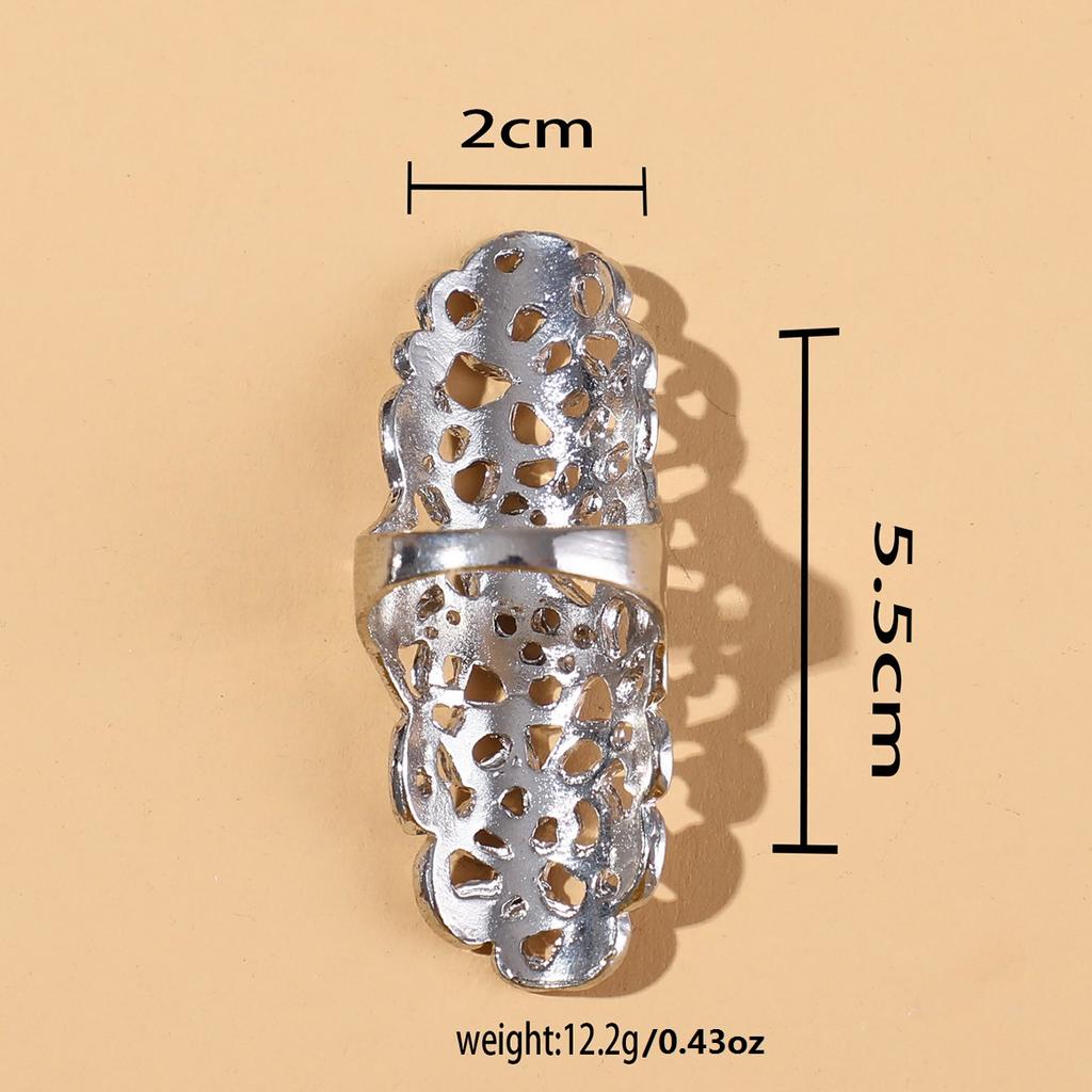 1 szt. pierścionek damski w stylu etnicznym vintage z wyciętym cyrkonem, wszechstronny dodatek na co dzień