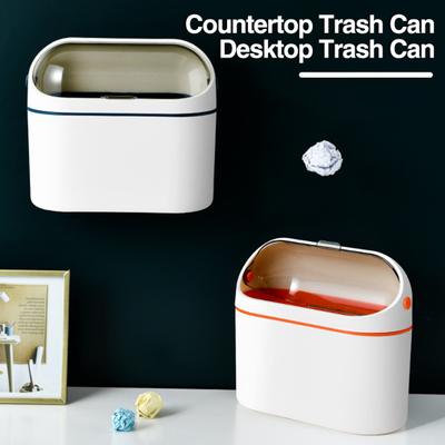 Countertop Trash Can with Clear Lid Large Capacity Detachable Modern Min Waste Rubbish Garbage Storage Bin Kitchen Supplies