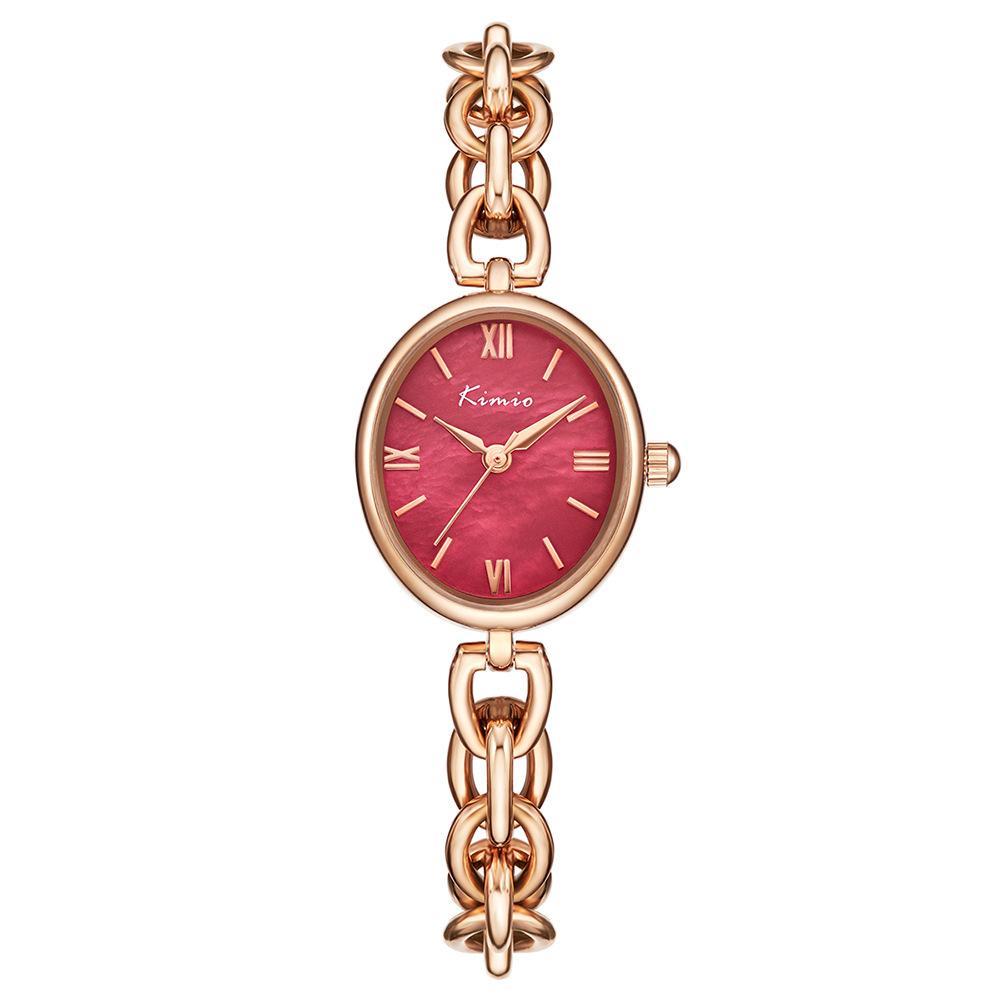 

Женские часы модные простые темпераментные ретро овальные студенческие часы Ins стиль браслет для женщин