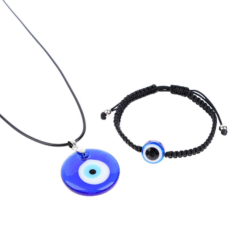 Blue Glass 3cm Evil Eye Pendants Necklace Bracelet Lucky Necklace Choker Jewelry