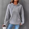 2024 Damen Europäisches und Amerikanisches Waffelstrick Rundhals Langarm Sweatshirt