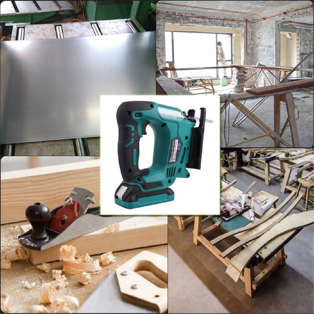 900W Cordless Jig Saw Portable Multi-Function Electric Saw Blades Metal Wood Metal Jigsaw Power Tools with Li-Ion Batter