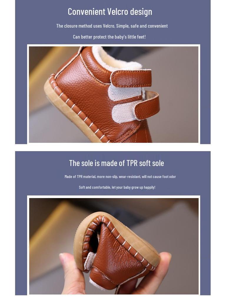 Soft Sole Winter Cotton Toddler Shoes for Boys & Girls, Age 1-3