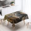 Tiger Lion Jungle Animal Tablecloth Outdoor Camping  Party Restaurant Table Decoration Waterproof Kitchen Home Decor