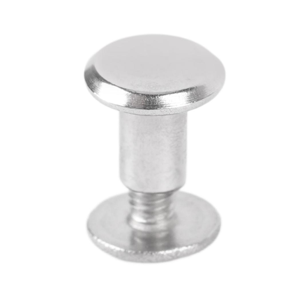 100 Sets Rivet and Screw M2.5 Stainless Steel Flat Round Hd Rivet Studs for Clothing Decoration Lther Crafts