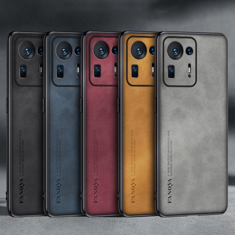 Luxury PU Leather Case For Xiaomi Mi Mix 4 Mix4 Back Cover Business Matte Silicone Full Protection Phone Case For Xiaomi Mix 4