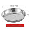 ZISIZ Stainless Steel Round Steamer Plate Set