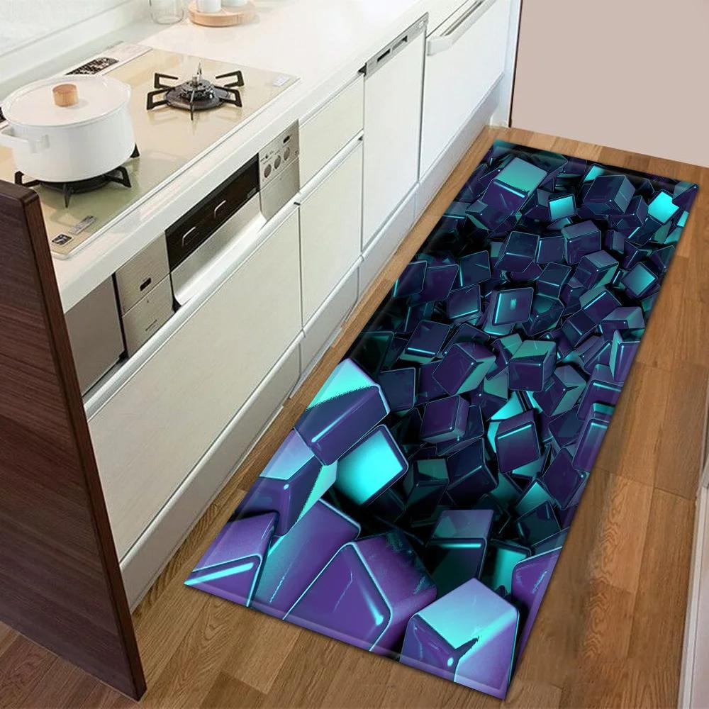 Modern Kitchen Doormat Decoration Bedroom Carpet Bathroom Anti-Slip Floor Home Balcony Hallway Long Rug Bedside Living Room Mat
