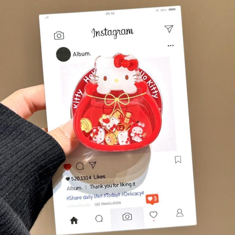 Beautiful Swinging Card Mobile Airbag Support - Rotating Portable Acrylic - A Magical Gift For The Lazy Ones