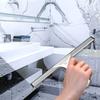 10” Shower Squeegee for Shower Glass Door Bathroom Window Car Glass Stainless Steel Scraper Wiper with 2 Hooks Household