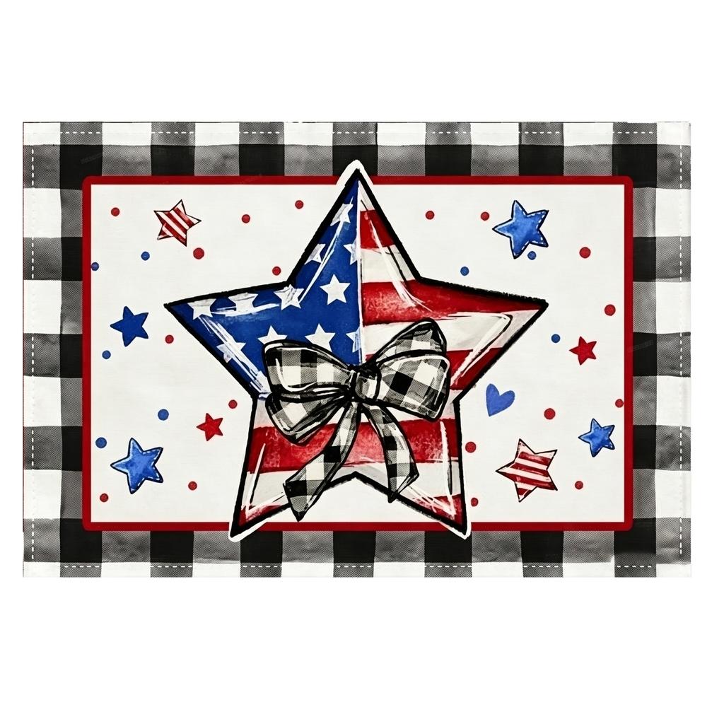 Independence Day Placemat Linen Printed Table 12 By 18 In For Dining Table And Coffee Table