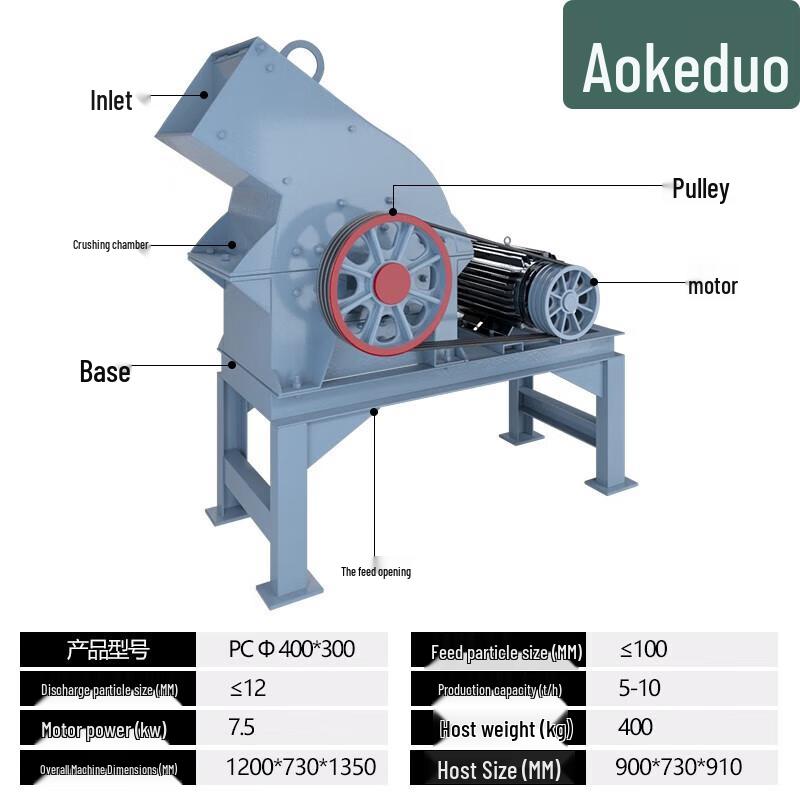 Aokedo Portable Hammer Crusher Sand Making Machine