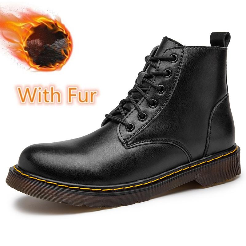 

Мужские ботинки повседневные кожаные ботинки зимние панк мотоциклетные уличные зимние ботинки мужские теплые зимние ботинки милитари большой размер 38-47 47