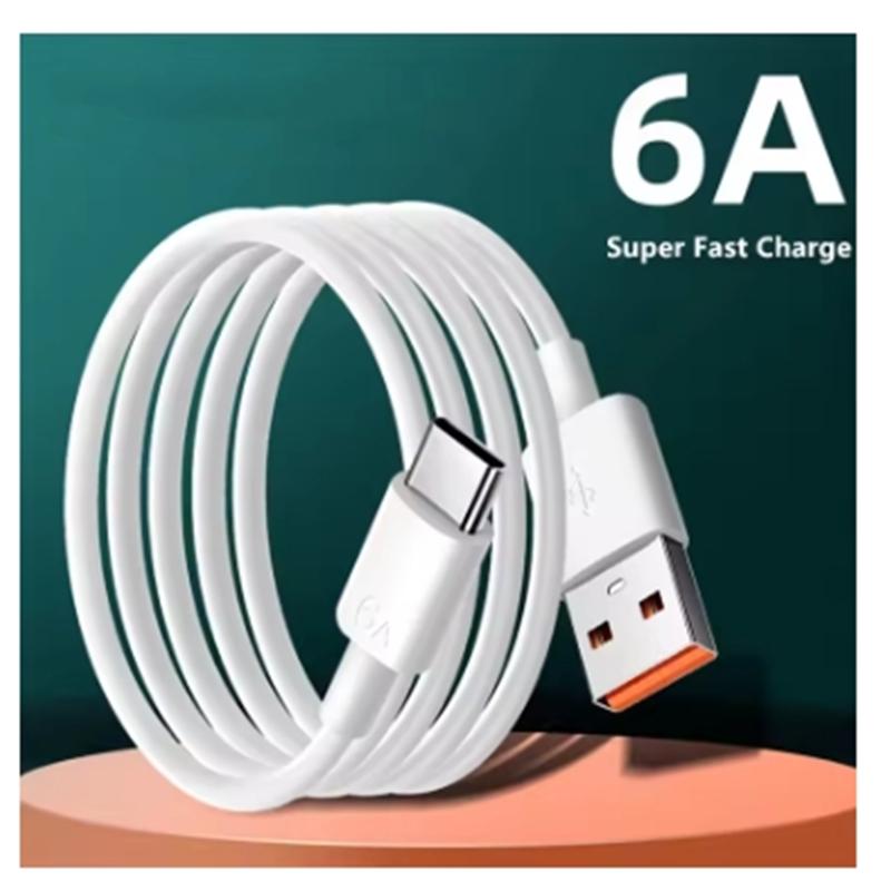 3pcs 6A USB Type C Fast Charging Cable Data Cord For Huawei Mate 50 60 Honor OPPO vivo Quick Charing USB C Cables