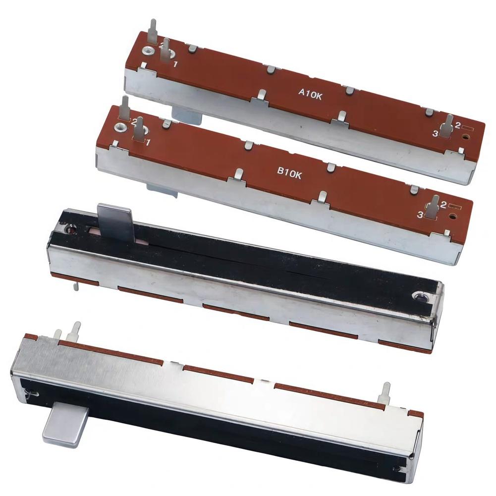 1pc 88mm 3-Pin Single Potentiometer A10K B10K Straight Slide Potentiometer Instruments Parts Accessories