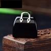 Simple Crystal Handbag Pendant Creative DIY  Necklace Pendant Natural Crystal Stone  Pendant  Gift