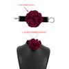 Elegant Collar Exaggerated Flower Bracelet Necklace Flocking Cloth Rose Florals Clavicle Chain Jewelry Accesssories