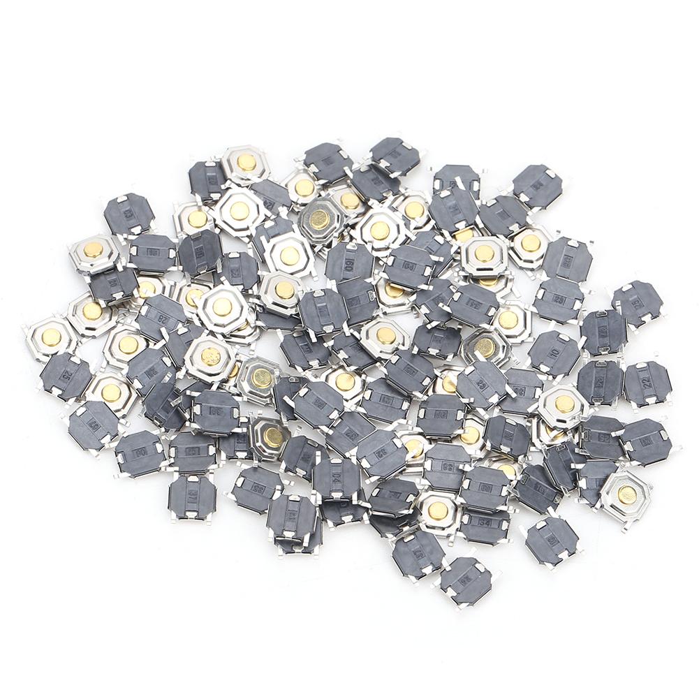 

100 шт. Тактильна кнопка перемикача Пластикова легка сенсорна накладка SMD 4 x 4 x 1.5 мм