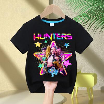 Hot Movie Soft Cotton Baby Girls T Shirt Children's Clothing KPop Demon Hunters Fans Gifts Kids Clothes Fashion Casual Tops