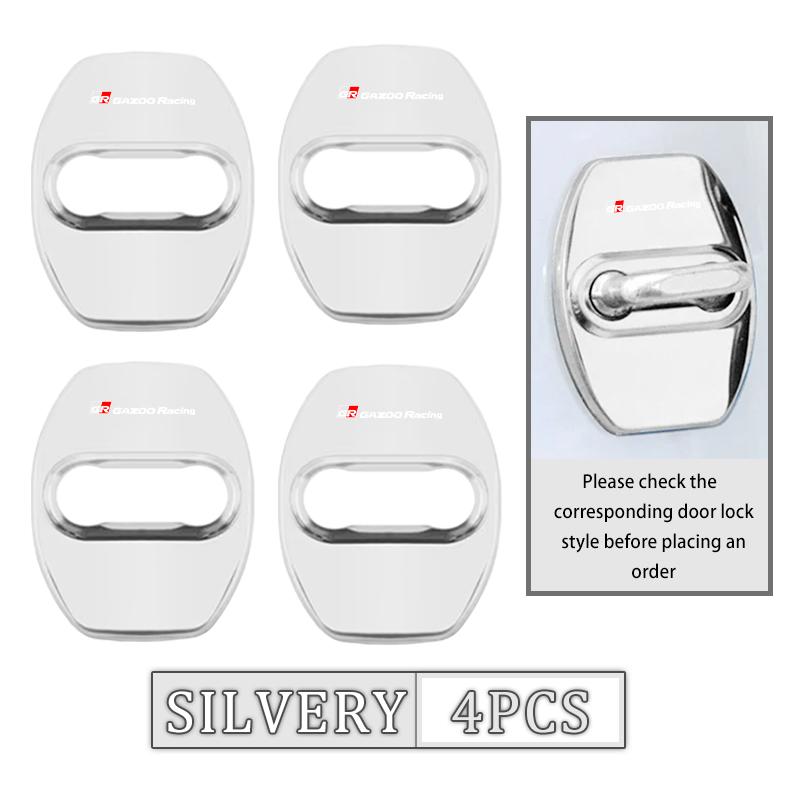 

For Toyota 4Pcs Zinc Alloy Car Door Lock Buckle Protective Covers GRsport Yaris Corolla Rav4 CHR Auris Cruiser Highlander
