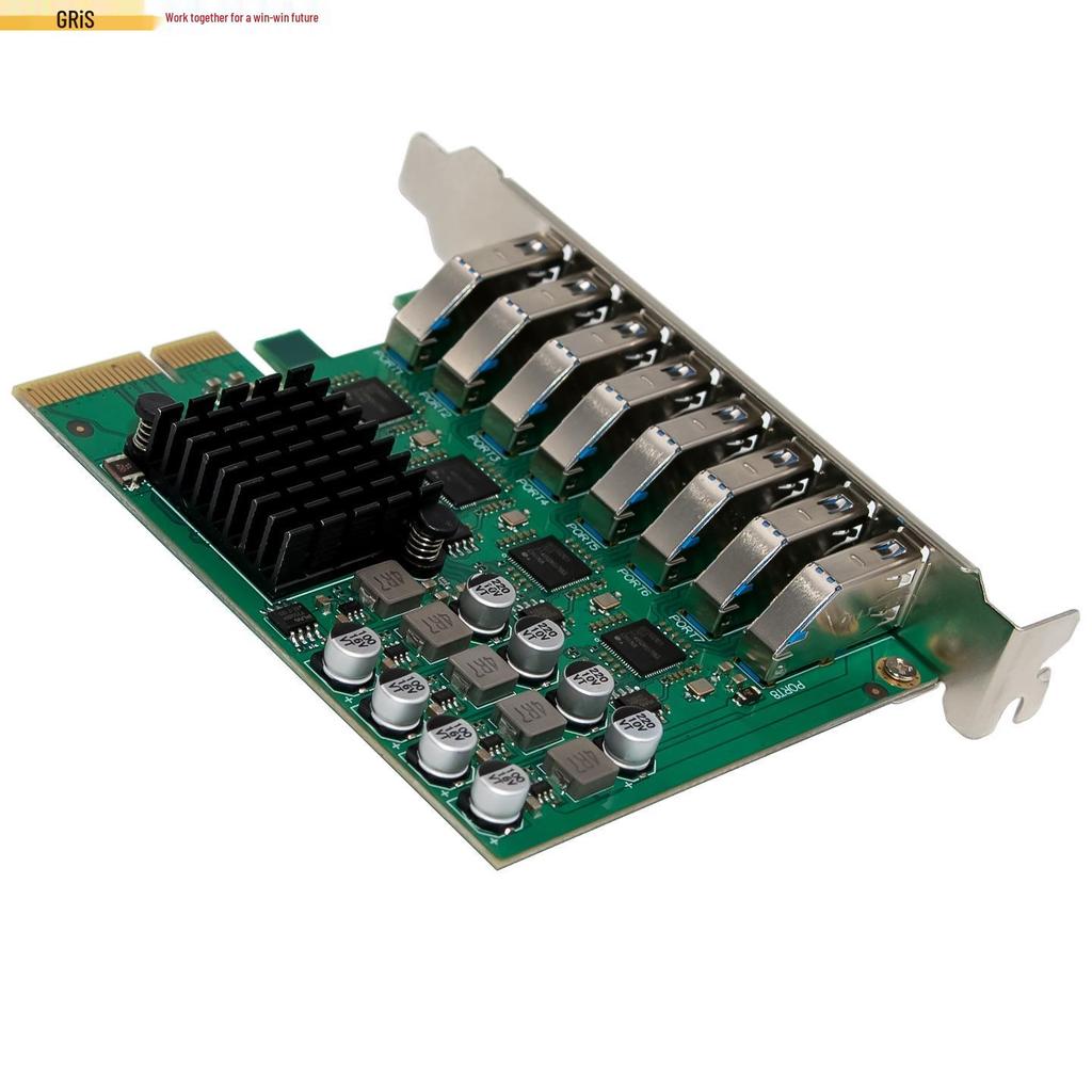 8-Port PCI-E USB 3.2 Desktop Adapter Card with NEC720201 – Self-Powered Computer Hub