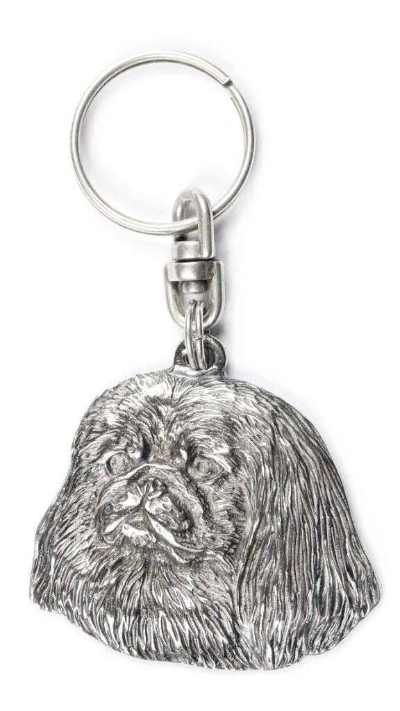 Pekińczyk - Posrebrzany Brelok Z Psem, Ozdoba Torebki, Zawieszka Do Plecaka Marki Art-Dog