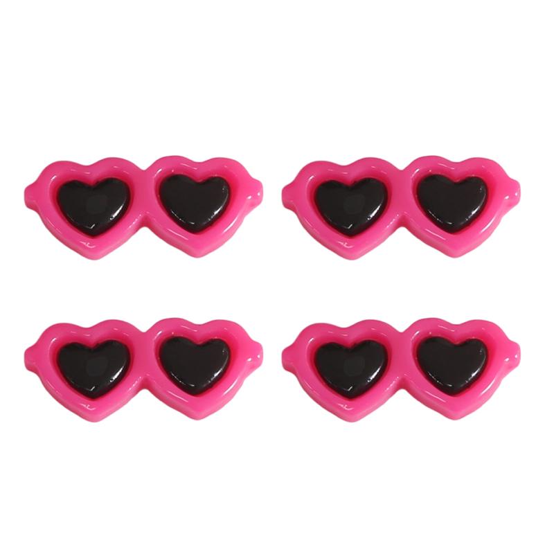 10pcs/bag Acrylic Heart-Shaped Glasses DIY Crafts To Make Jewelry Accessories