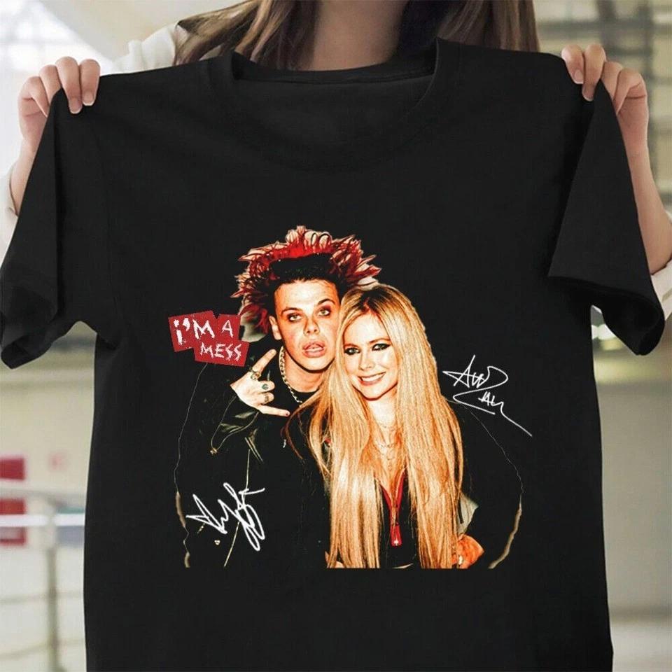 

Signed YUNGBLUD Avril Lavigne Im A Mess Shirt Classic Black Unisex S-5X 4XL