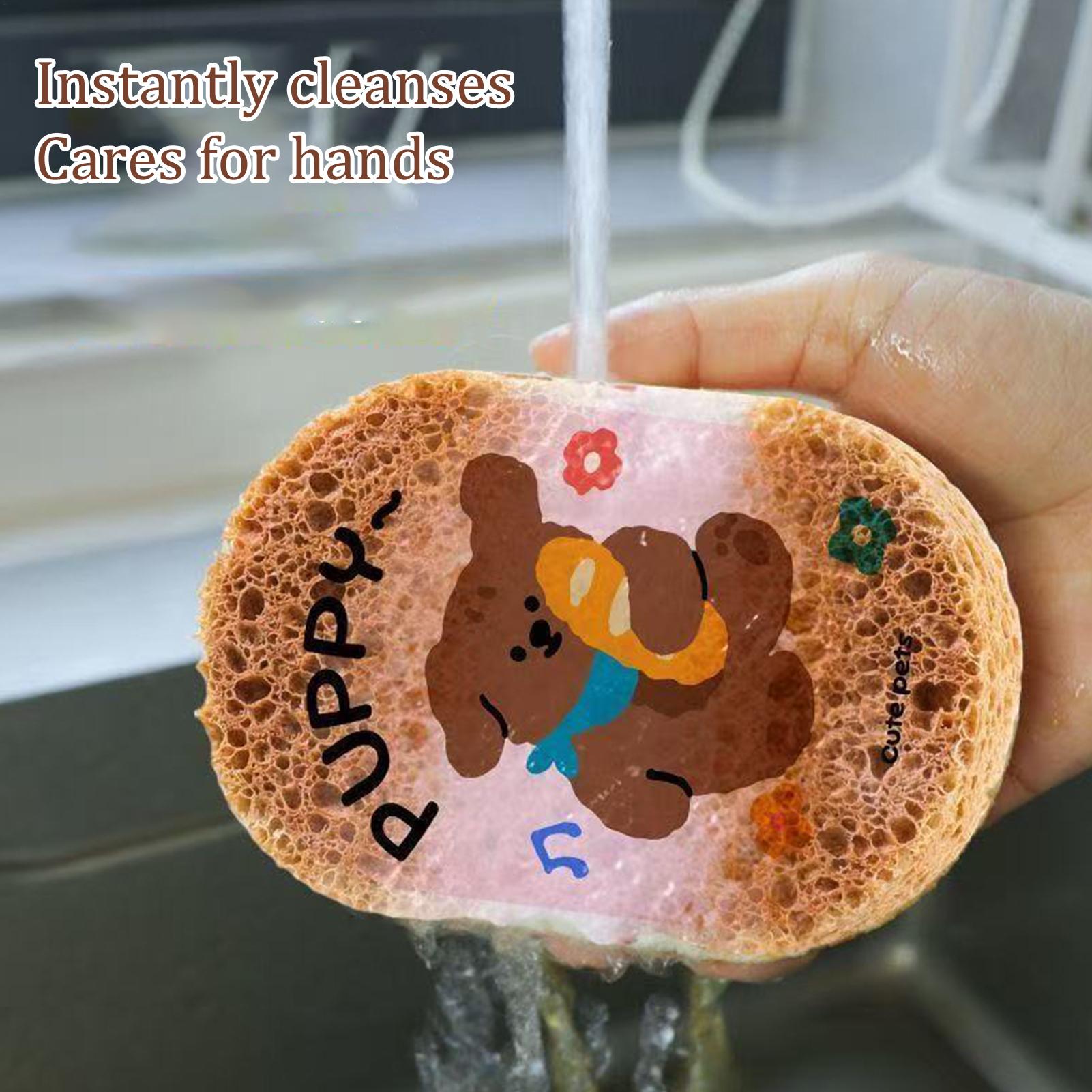 

Dish Washing Scrubbers Quick-Absorbing Non-Scratch Tool Wood Pulp Cartoon Sponges For Bathroom Dishwashing Car Household Sink China Mainland