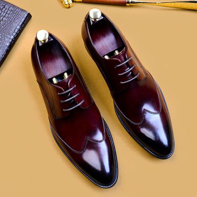 Italienische Business-Casual-Lederschuhe für Herren, spitze Low-Top-Schuhe im britischen Stil, formelle Einzelschuhe für Herren, europäisch-amerikanische Hochzeitsschuhe